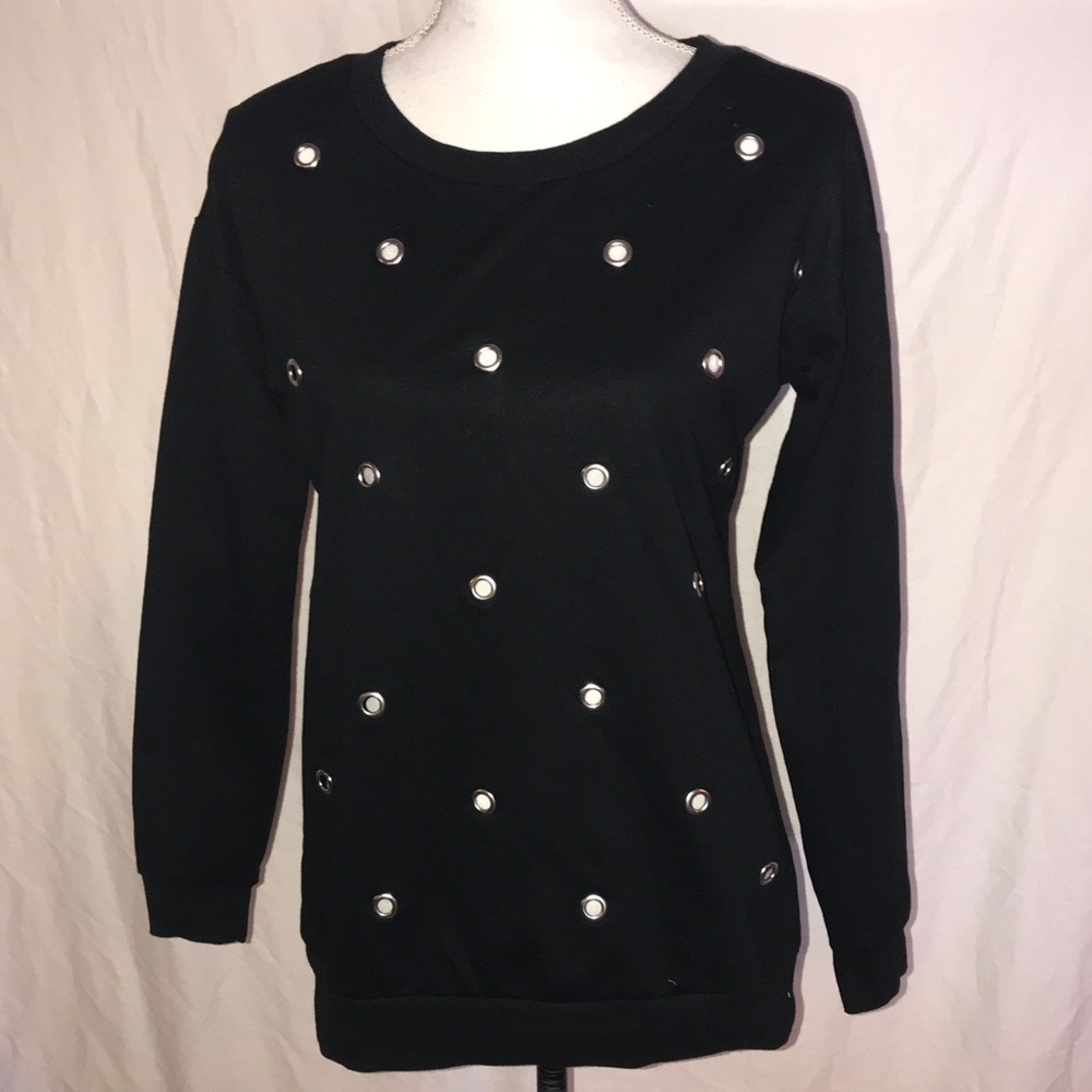 Ultra Flirt Black Junior Grommet Sweatshirt